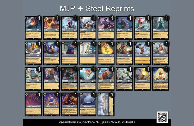 lista ristampe carte disney lorcana inchiostro acciaio