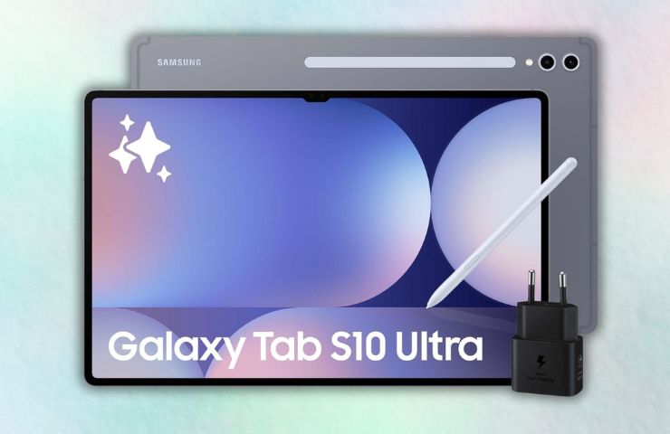 samsung galaxy tab s10 ultra su sfondo verde chiaro