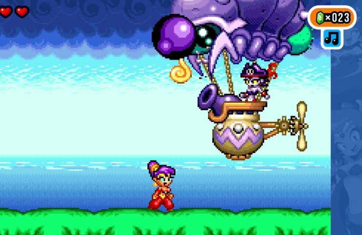 screenshot di shantae risky revolution con shantae contro risky