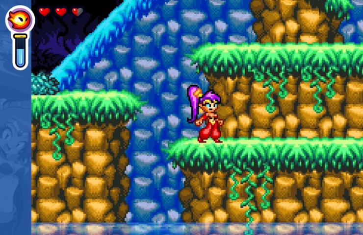 screenshot di un livello di shantae risky revolution