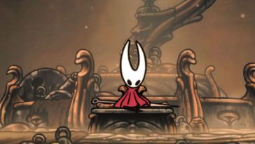 screenshot di hk silksong con hornet seduta sulla panchina