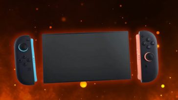 nintendo switch 2 su uno sfondo fatto di fiamme