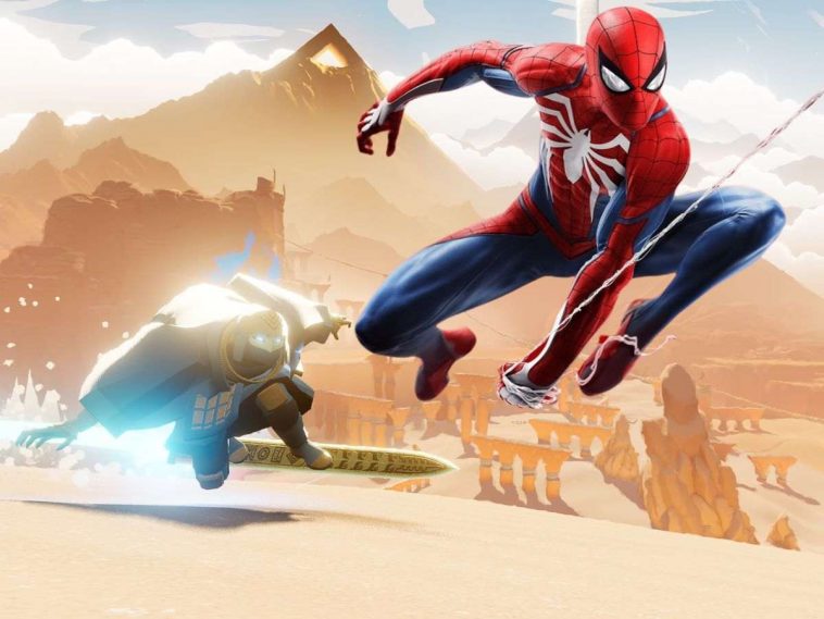 immagine chiave di Sword of the Sea con Spider-Man in primo piano