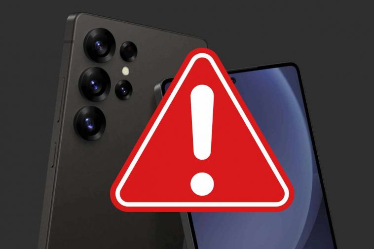 telefono samsung triangolo pericolo