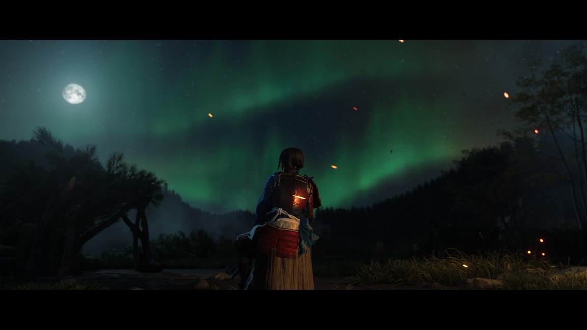 Un aurora boreale dentro Ghost Of Yotei