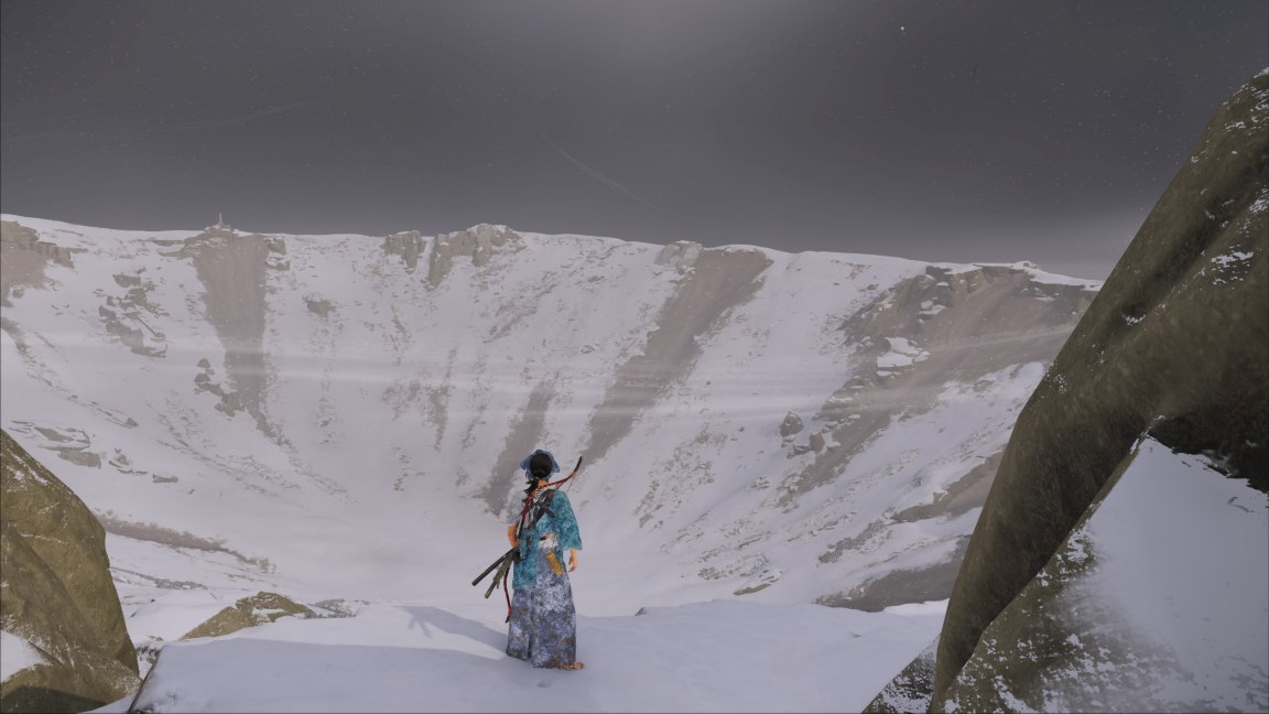 La cima di un monte dentro Ghost Of Yotei