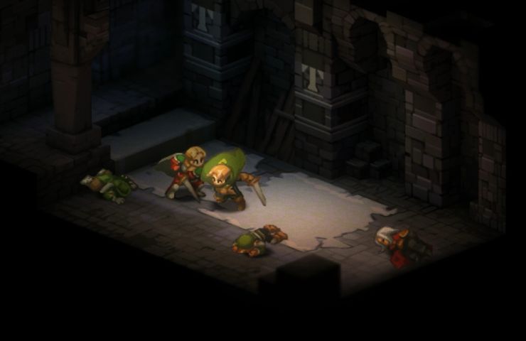 screenshot di final fantasy tactics con due personaggi che combattono