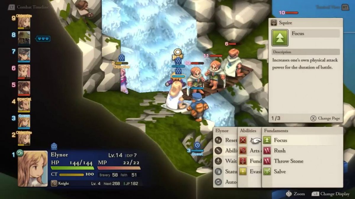 Una battaglia di Final Fantasy Tactics The Ivalice Chronicles