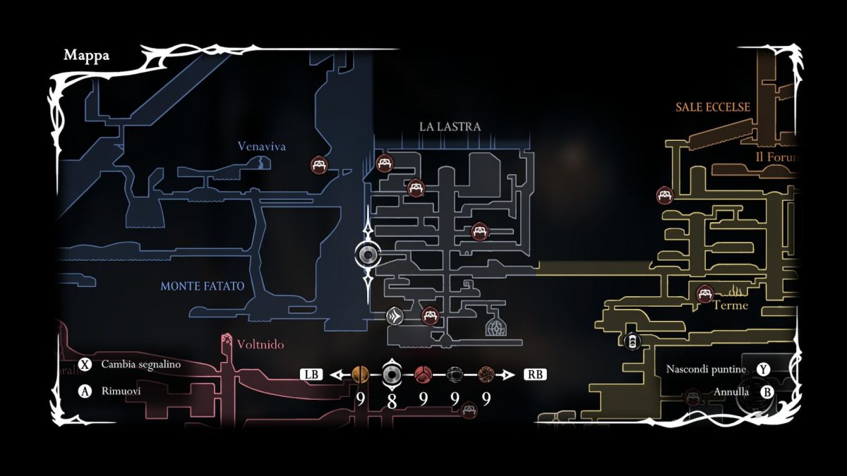 posizione del frammento di spola alla lastra