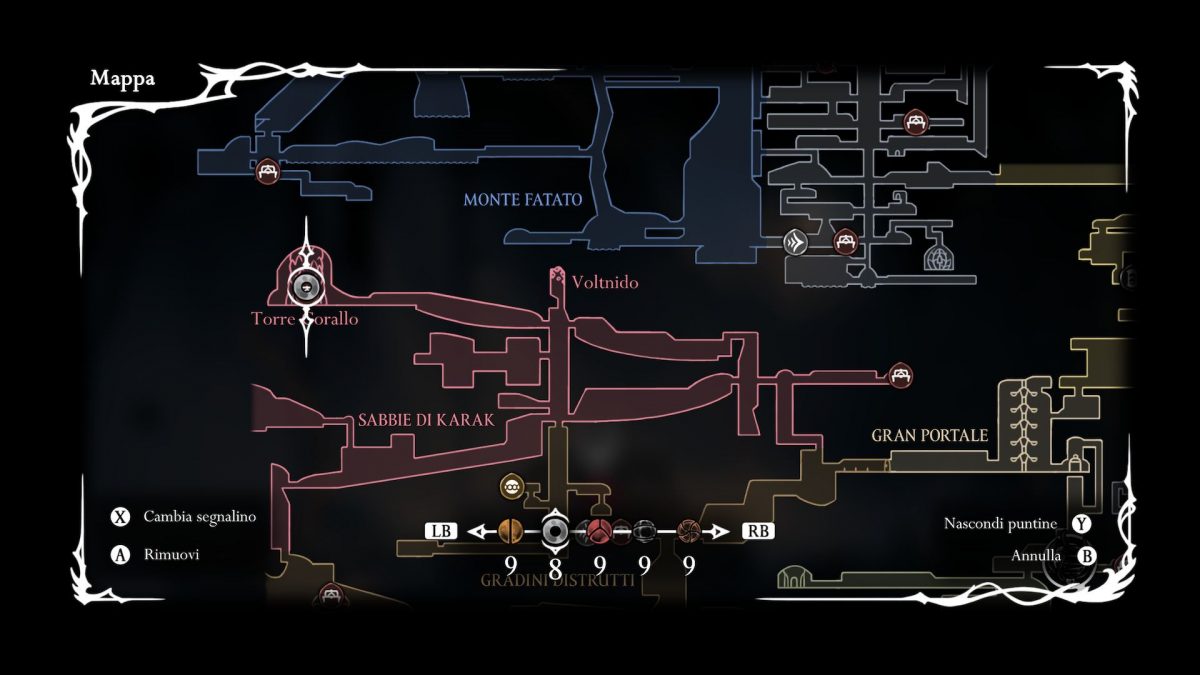 posizione del trapano conchiglioso alle sabbie di karak silksong