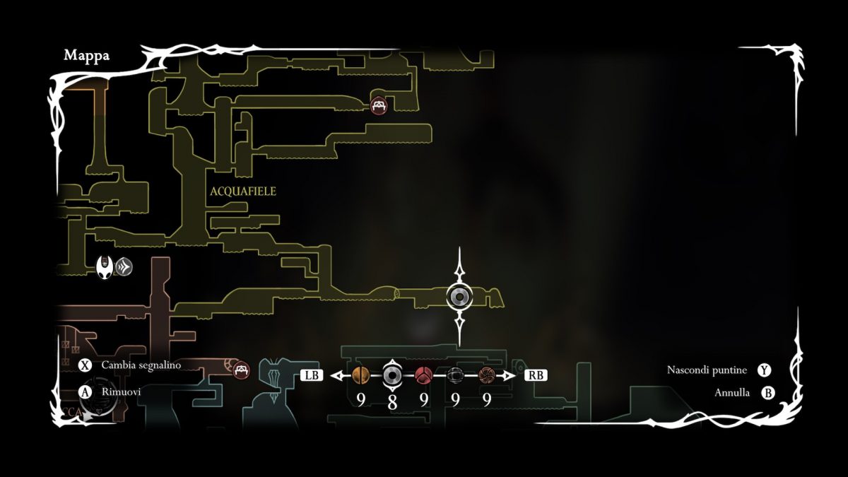 posizione in mappa dello strumento rovinato silksong