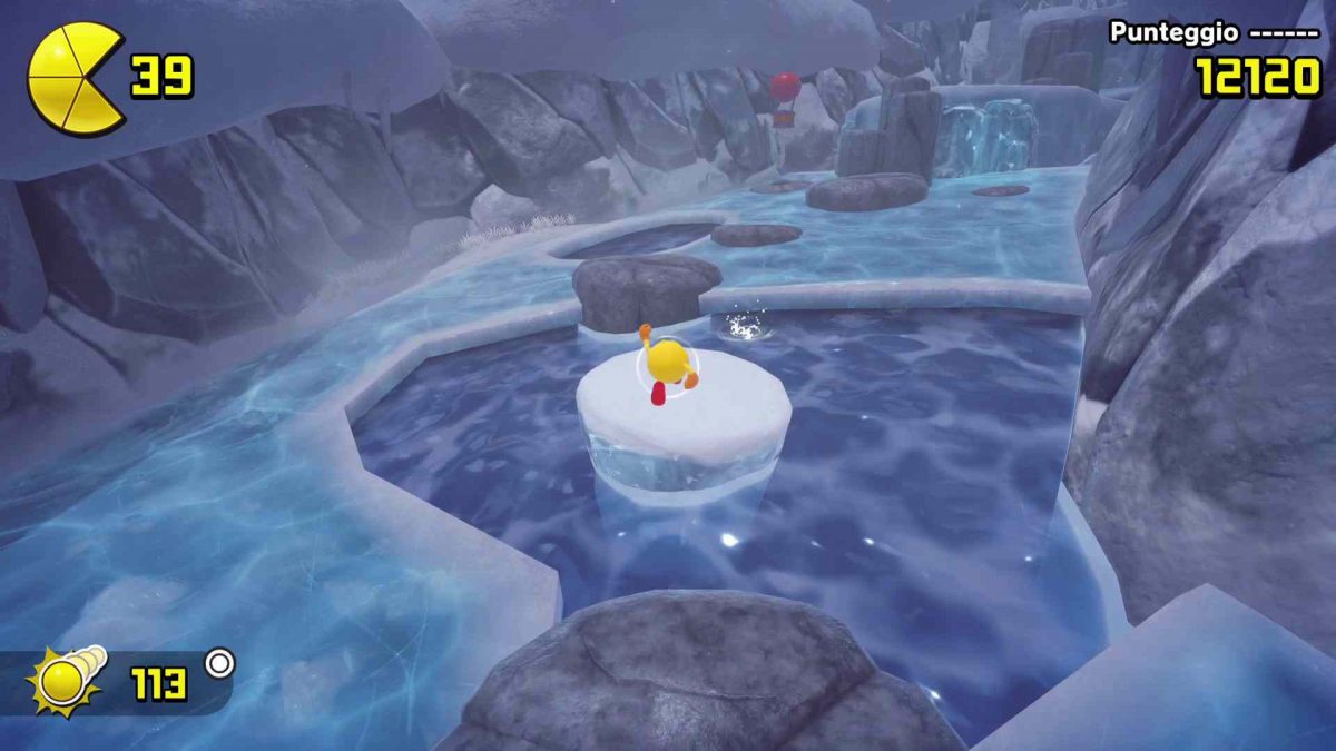 Un livello innevato di Pac Man World 2 Re Pac