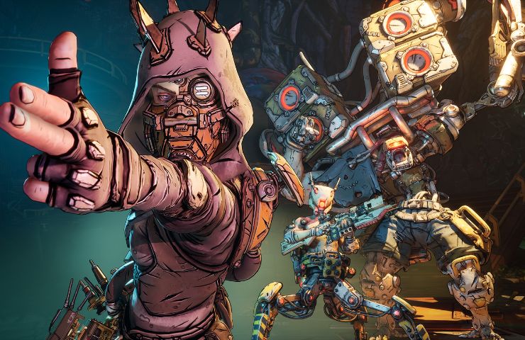 borderlands 4 screenshot con personaggio in primo piano che spara con le dita