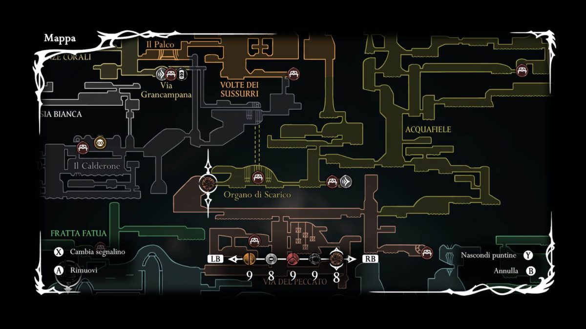 mappa della bruma silksong