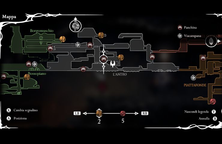 mappa di silksong posizione della carovana