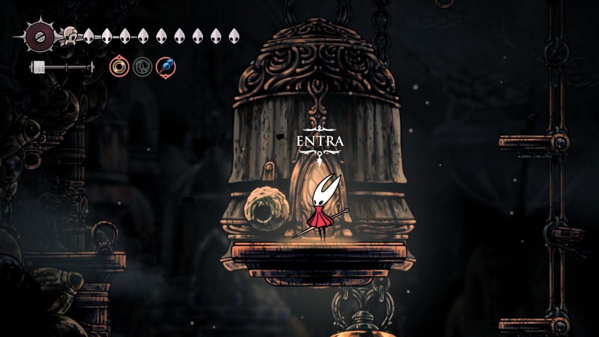 screenshot di hollow knight silksong casacampana vista da fuori
