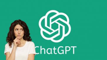 donna dubbiosa e logo chatgpt