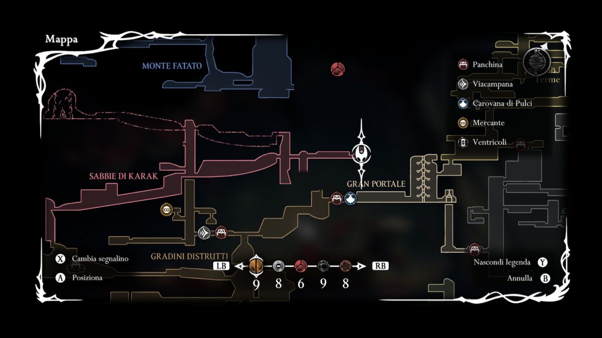 posizione in mappa della chiave semplice alle Sabbie di Karak