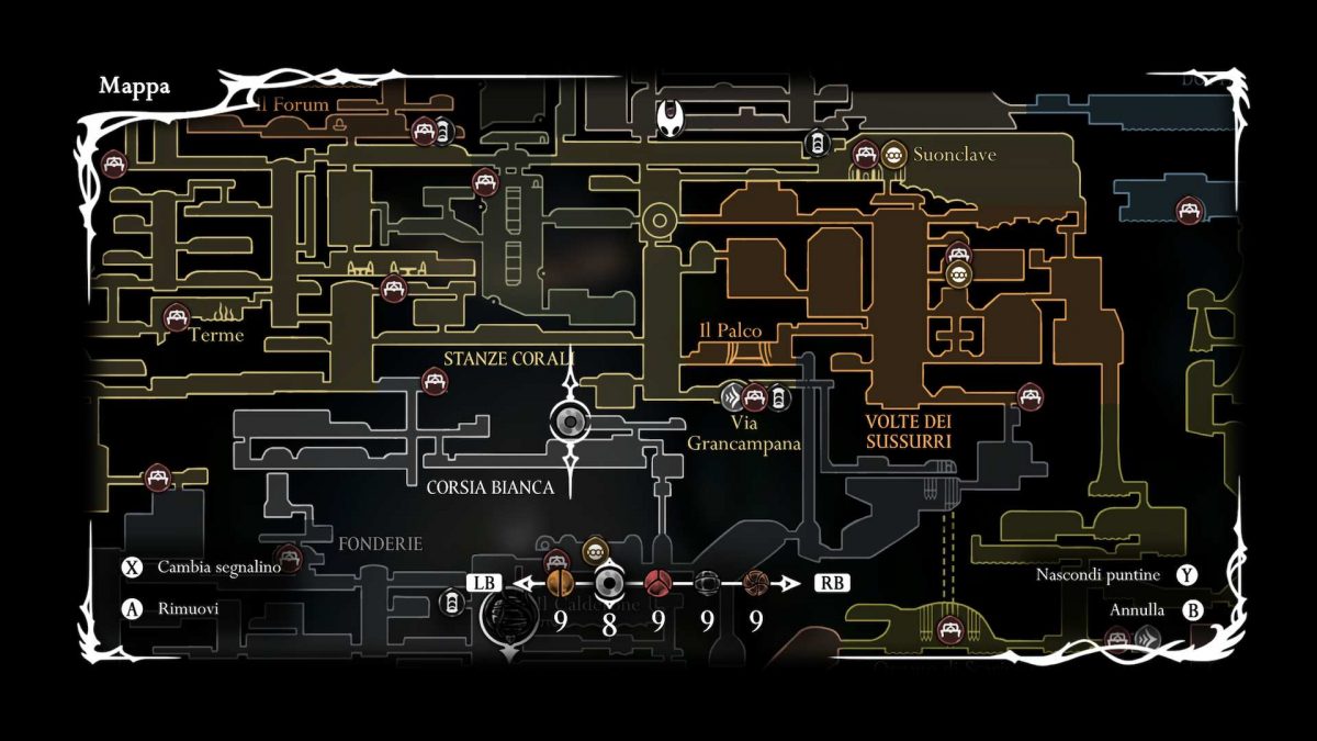 mappa corsia bianca silksong