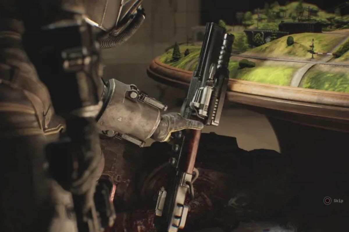 palombaro protaogonista di cronos the new dawn che prende fucile lancia razzi