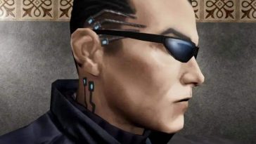 uomo con occhiali da sole e auricolare, di profilo