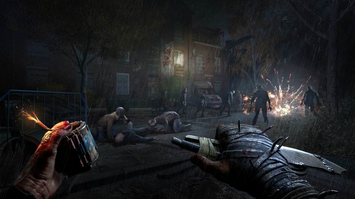 Una scena del gameplay notturno di Dying Light The Beast