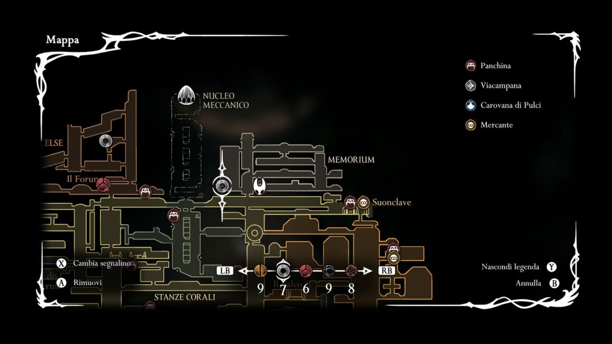 frammento di spola al memorium posizione in mappa