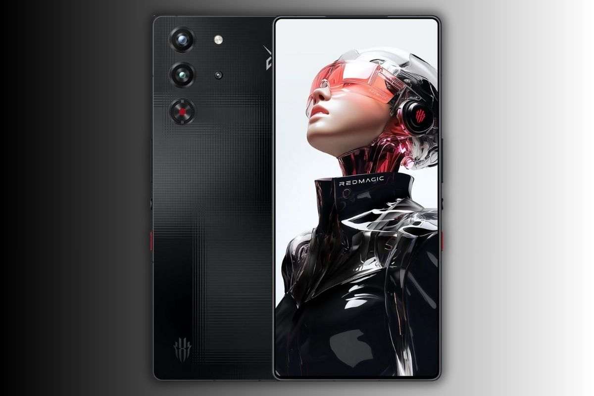 REDMAGIC 10SPro 12G+256G Nightfall fronte e retro con immagine ragazza cibernetica