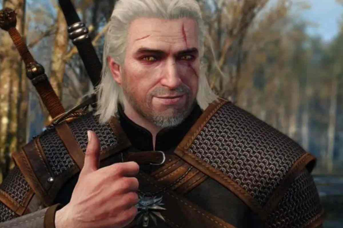 geralt di rivia che fa pollice in su e rider