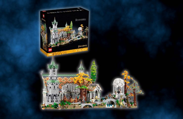 LEGO Gran Burrone su sfondo blu scuro fumoso
