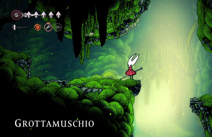 screenshot di HK silksong con Grottamuschio