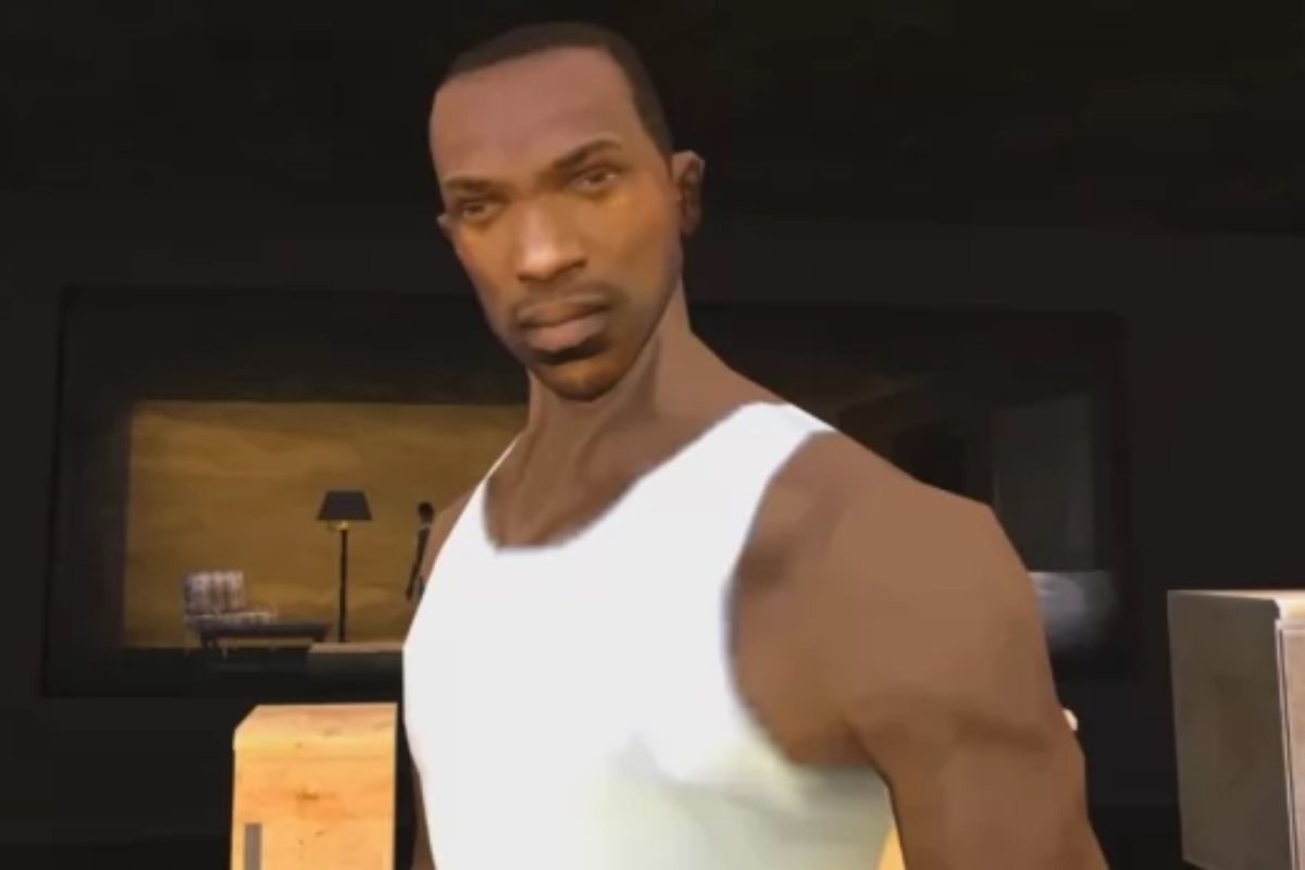 C.J. di San Andreas stupito