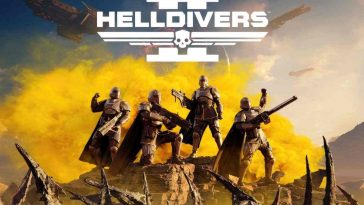 immagine chiave di helldivers 2 con soldati e titolo in sovrimpressione