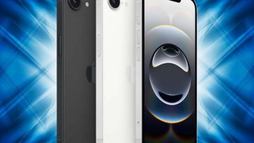 tre versioni differenti di iphone 16e una dietro l'altra su sfondo luminoso