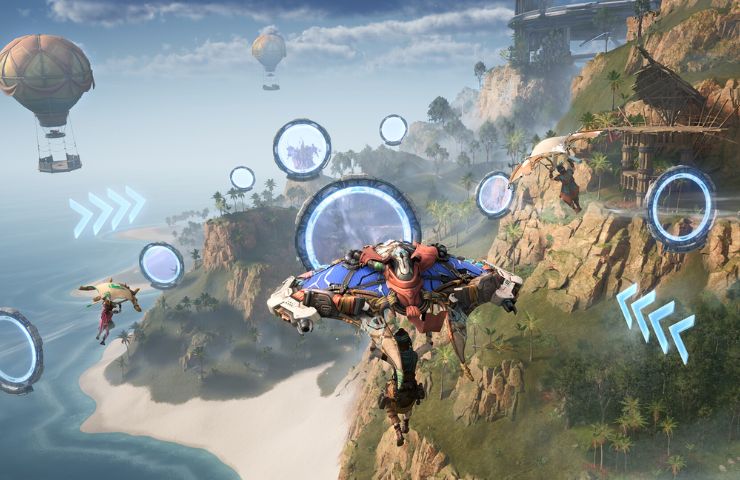 light of motiram screenshot navicella che vola tra anelli