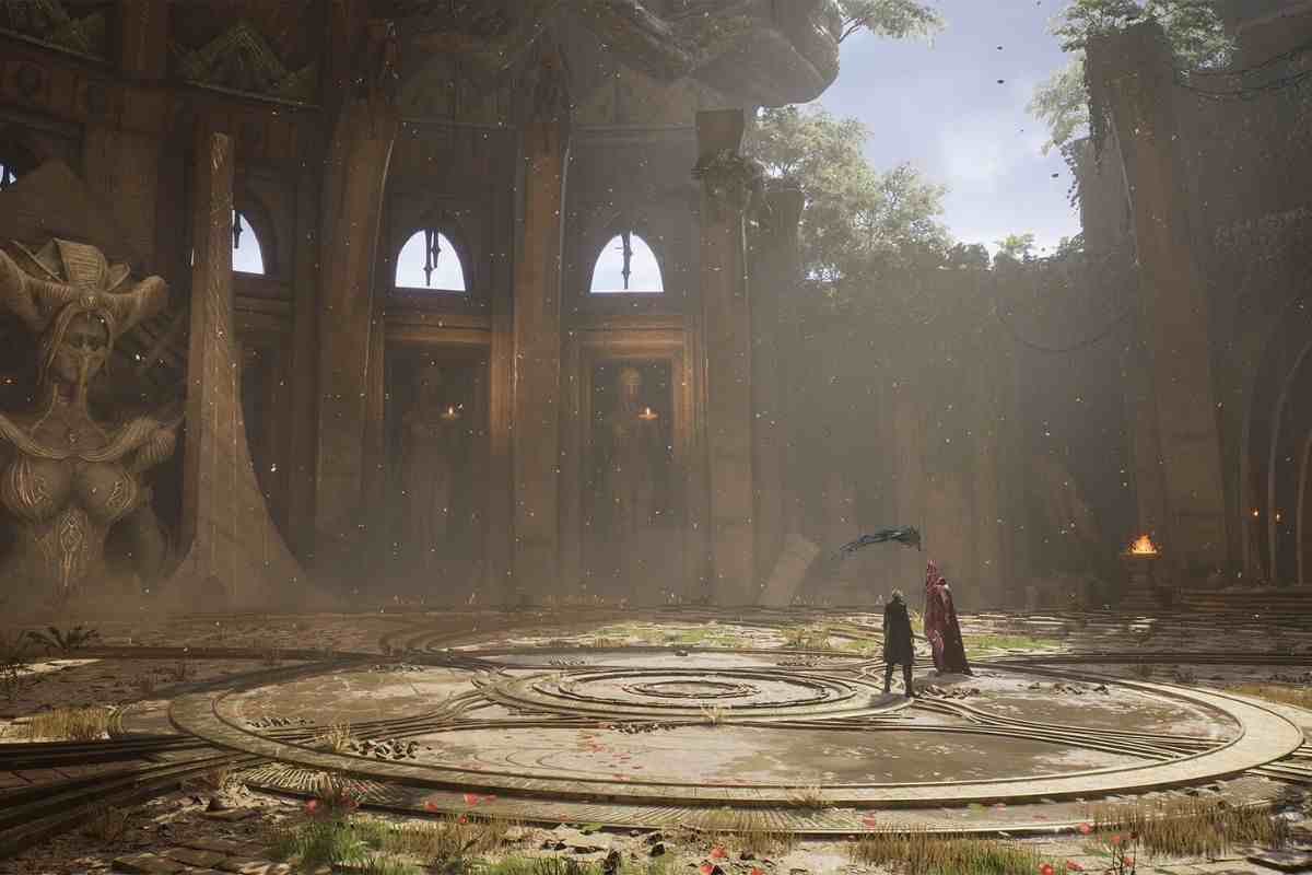 arena rocciosa con personaggi visti da lontano