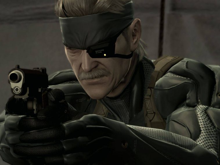 uomo anziano con benda sull'occhio, bandana e pistola