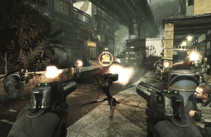 screenshot di cod modern warfare 3 con militari che sparano