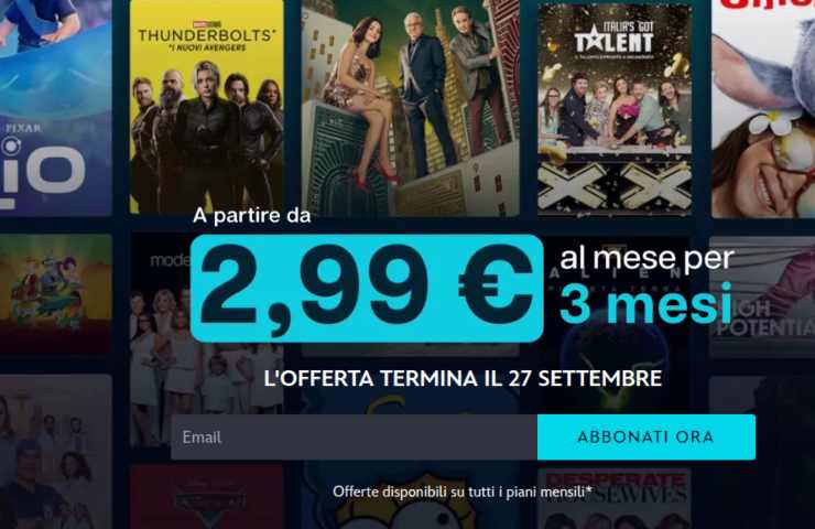 schermata offerta disney+