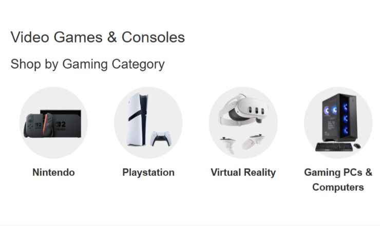 pagina costco sezione videogame e console screenshot