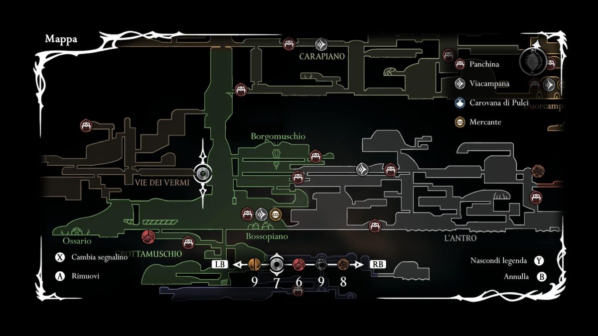 porta alle vie dei vermi posizione in mappa