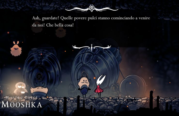 screenshot di silksong con carovana delle pulci