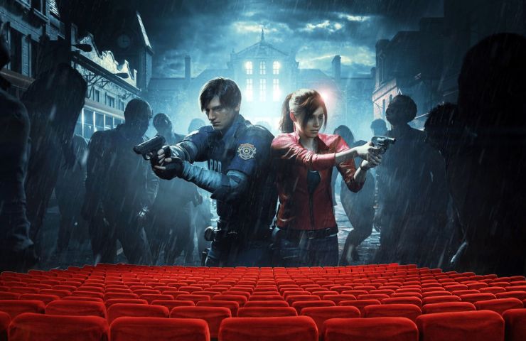 resident evil 2 biohazard con poltrone di cinema