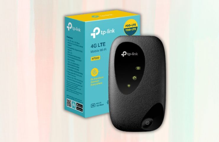 saponetta Wi-Fi con confezione su sfondo color perla