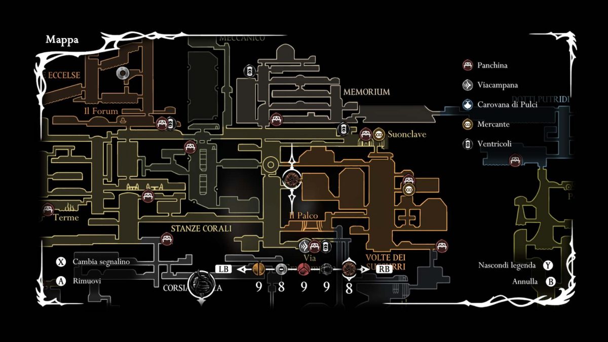 mappa dove trovare olio pallido