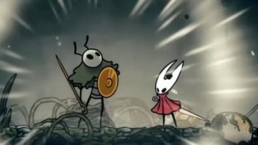 screenshot di hollow knight silksong con hornet contro seth