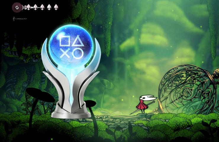 hornet che guarda un trofeo di platino gigante