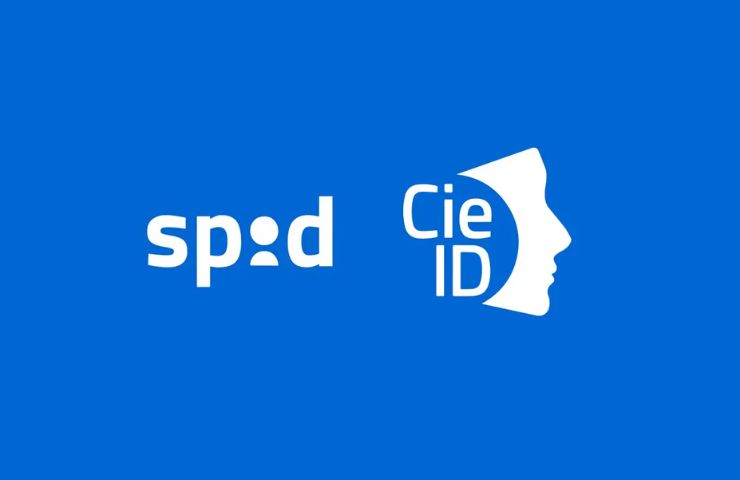 logo spid CIE su sfondo blu