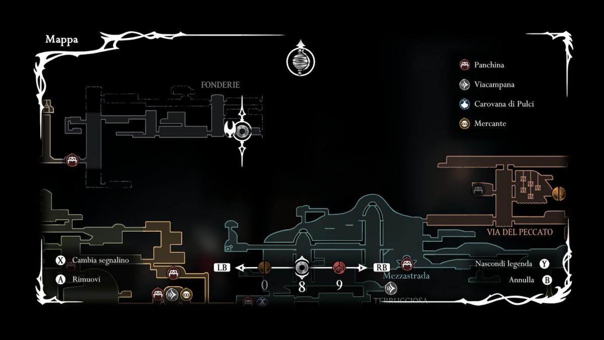 frammento di spola alle fonderie posizione in mappa
