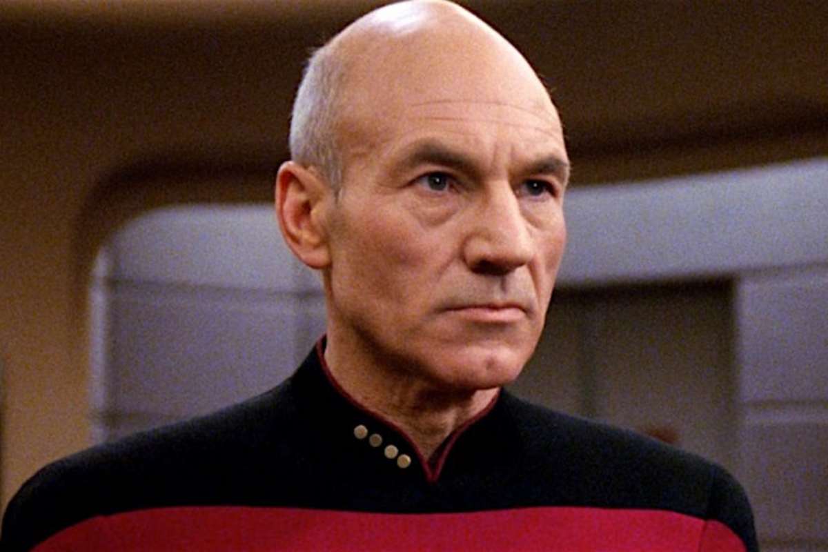 Patrick Stewart nei panni di Jean-Luc Picard in Star Trek